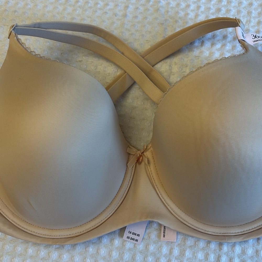 NEW! $50 VICTORIA’S SECRET 38DD(E) Lightly Lined Demi Bra BEIGE Padded Underwire - Picture 6 of 15